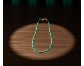 Small Dark Green Emerald Bead Necklace