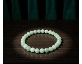 Green Glow In The Dark Beaded Stretch Bracelet